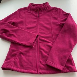 Merona Zip-front Shaped Fleece Magenta Size Small